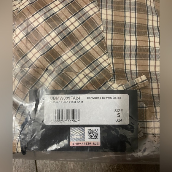 NEW UMBRO SLAM x JAM PENALTY CULTURE plaid beige masked hoodie anorak jacket - Picture 5 of 16